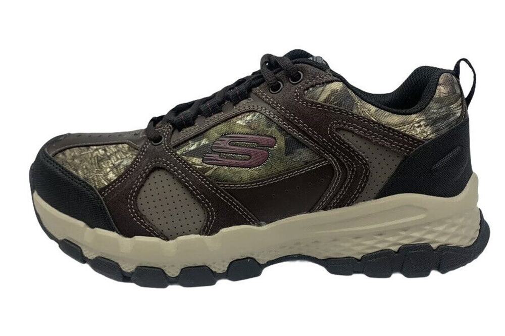 Skechers Work Safety Queznell Hulen Steel Toe Mens Sz 9 Sneaker Shoes Camo